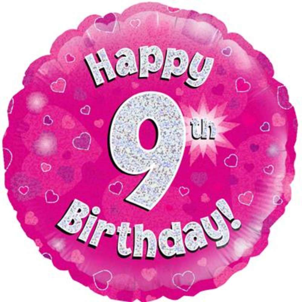 Foil Balloon 18" Round Age 9 - Tiger Feet Ireland