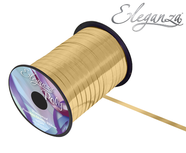 Eleganza Curl Rbbn Metallic 250yds Gold - Tiger Feet Ireland