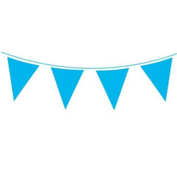 10m Waterproof Bunting 20 Flags Light Blue - Tiger Feet Ireland