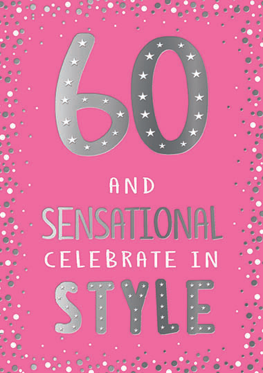6pk Cards C50 Birthday Age 60 - Tiger Feet Ireland