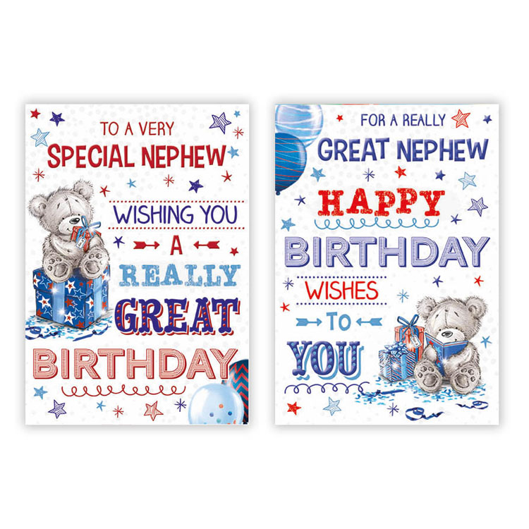 12pk Cards C50 Birthday Nephew - Tiger Feet Ireland