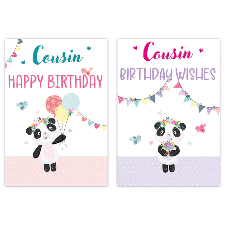 12pk Cards C50 Birthday Cousin - Tiger Feet Ireland
