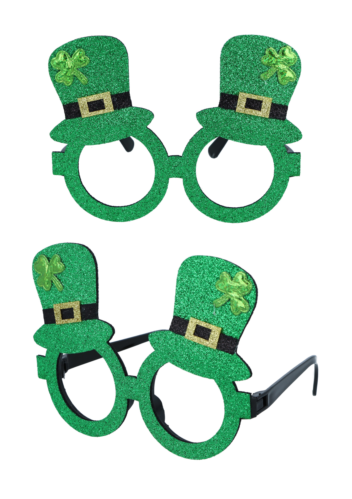 Irish Hat Novelty Glasses with Glitter (Adult) - Tiger Feet Ireland