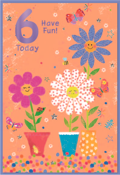 6pk Cards C50 6th Birthday - Tiger Feet Ireland