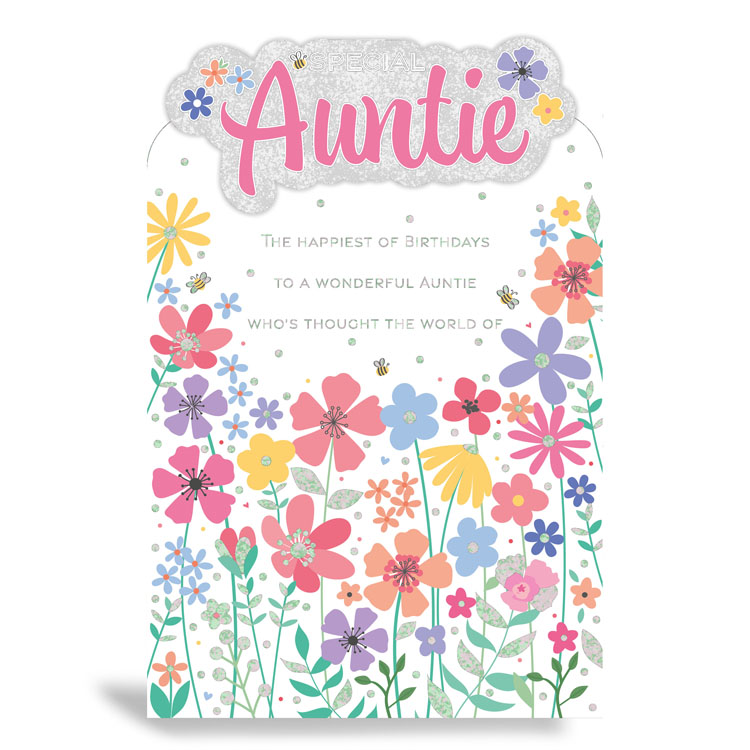 6pk Cards C75 Birthday Auntie - Tiger Feet Ireland