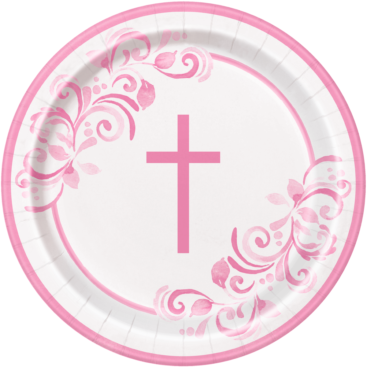 8pk Plate 9" Holy Cross Pink - Tiger Feet Ireland