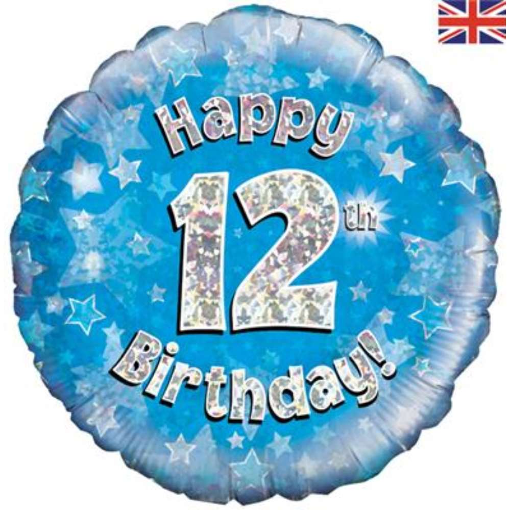 Foil Balloon 18" Round Age 12 - Tiger Feet Ireland