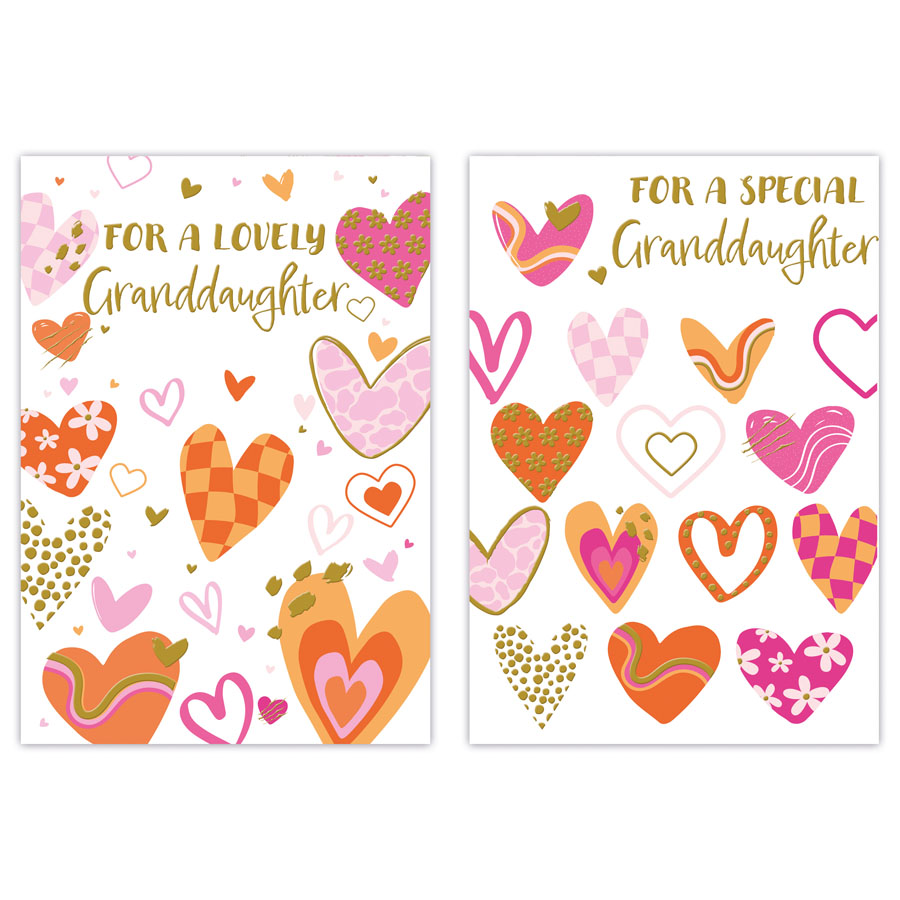 12pk Cards C50 Birthday Granddaughter - Tiger Feet Ireland