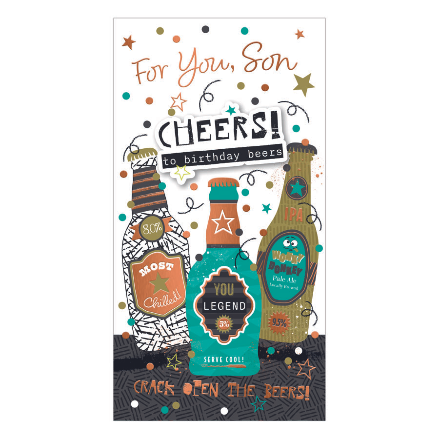 6pk Cards C55 Birthday Son - Tiger Feet Ireland