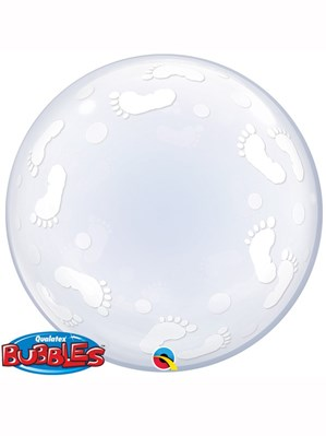 Bubble Balloon 24" Deco Baby Footprints - Tiger Feet Ireland