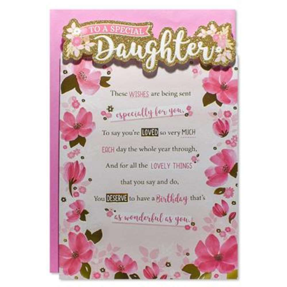6pk Cards C75 Birthday Daughter - Tiger Feet Ireland