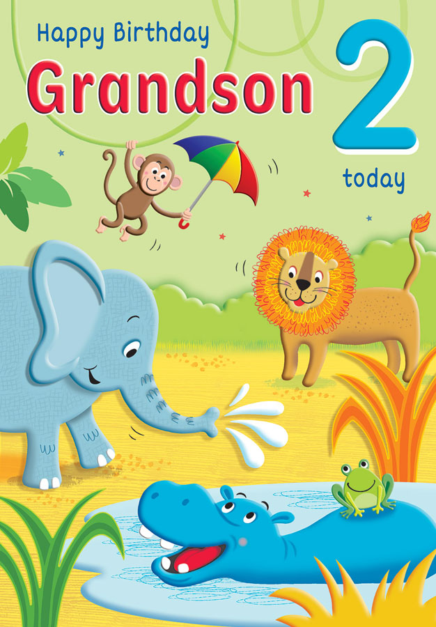 6pk Cards ED C75 Age 2 Grandson Jungle - Tiger Feet Ireland