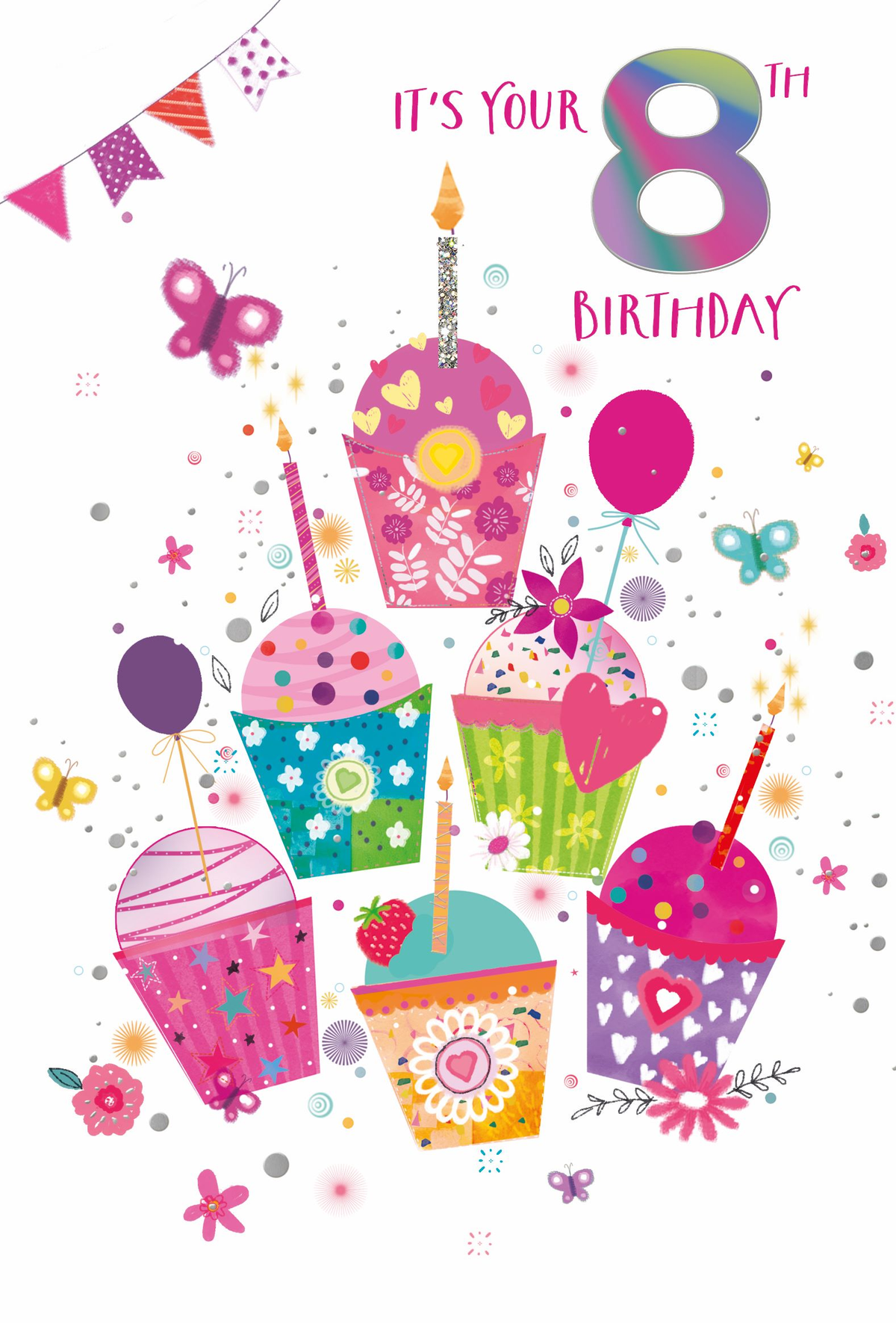 6pk Cards C50 Birthday Age 8 - Tiger Feet Ireland