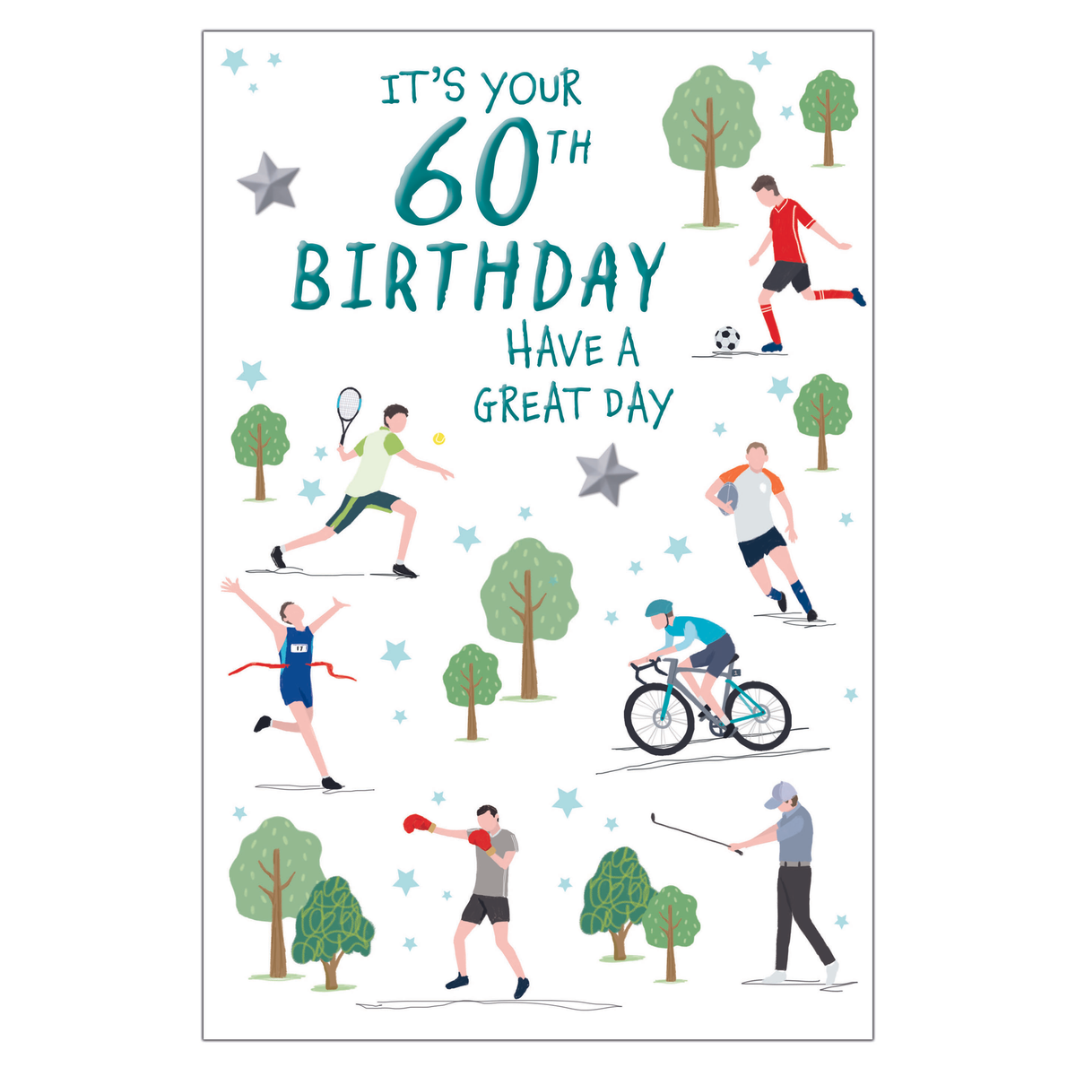 6pk Cards C75 Birthday Age 60 - Tiger Feet Ireland