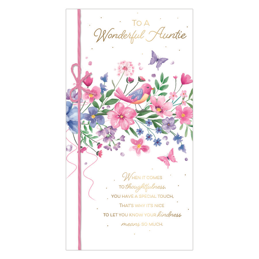 6pk Cards C55 Birthday Auntie - Tiger Feet Ireland