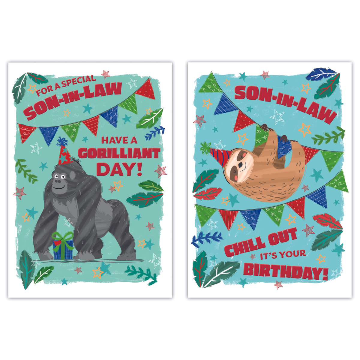 12pk Cards C50 Birthday Son-In-Law - Tiger Feet Ireland