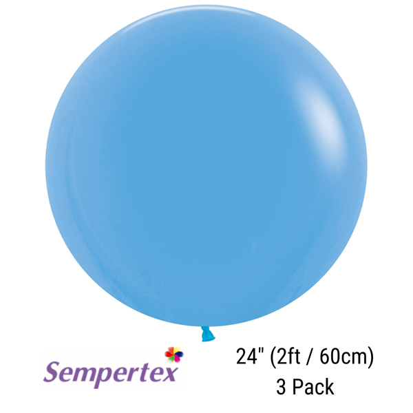 3ct Latex Balloon 24in Blue Sempertex - Tiger Feet Ireland