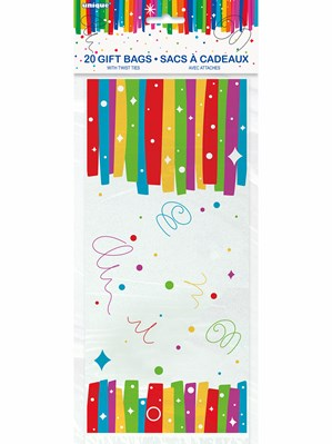 20ct Cello Bags Rainbow Birthday - Tiger Feet Ireland