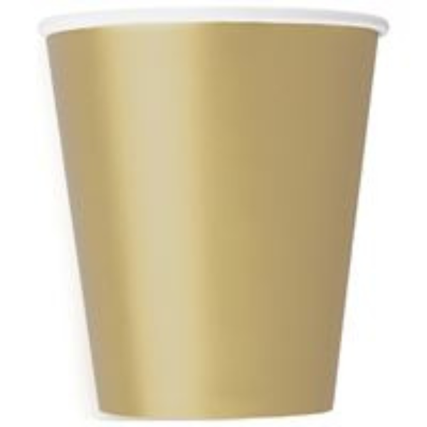 14ct 9oz Paper Cups Gold - Tiger Feet Ireland