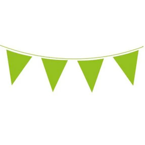 10m Waterproof Bunting 20 Flags Green - Tiger Feet Ireland
