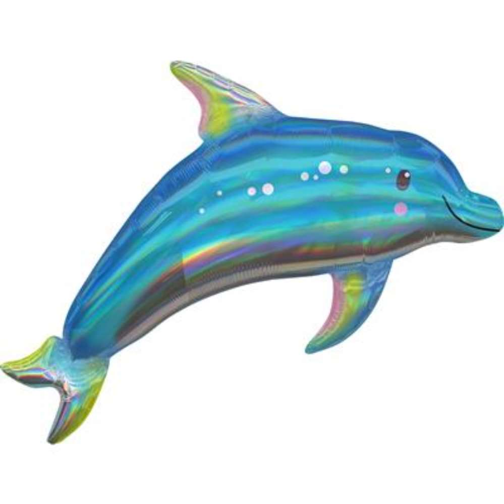 Foil Balloon Supershape Blue Dolplhin - Tiger Feet Ireland