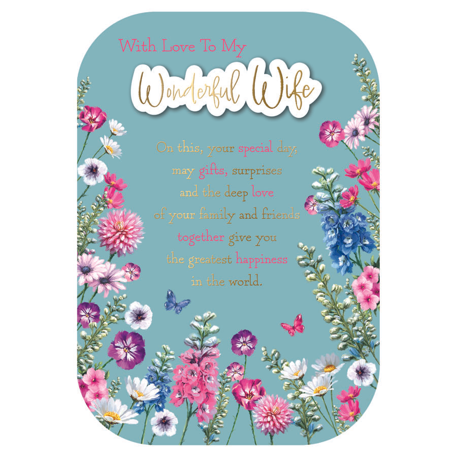 6pk Cards C90 Birthday Wife - Tiger Feet Ireland