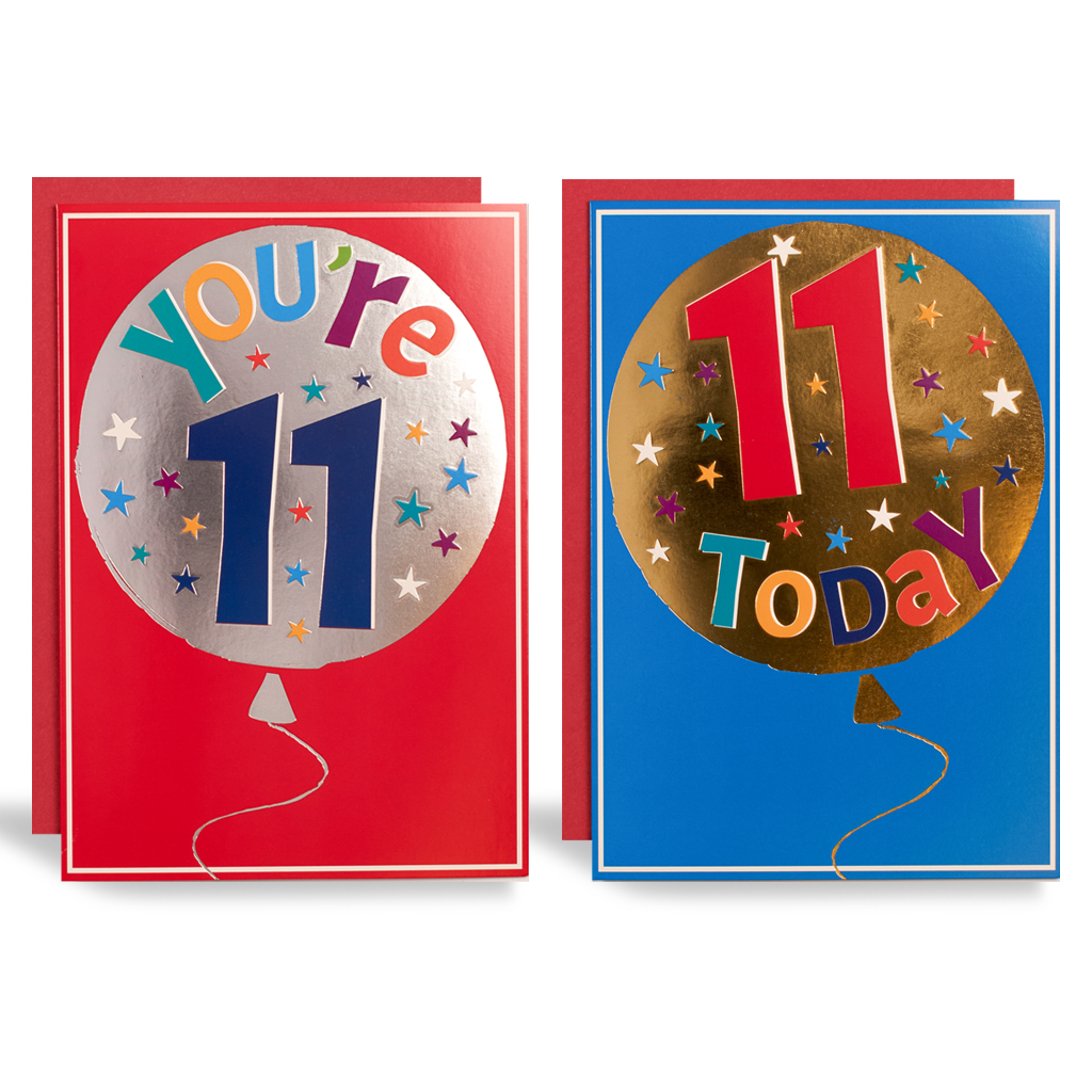 12pk Cards C50 Birthday Age 11 - Tiger Feet Ireland