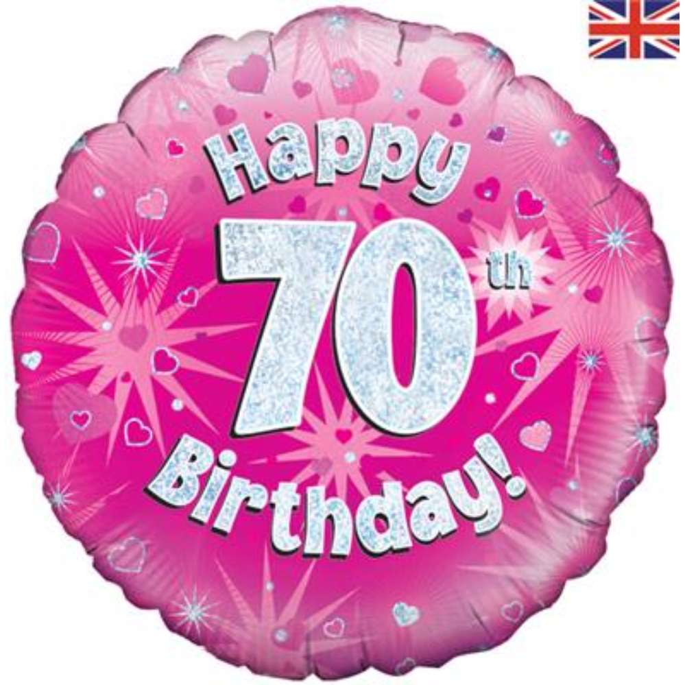 Foil Balloon 18" Round Age 70 - Tiger Feet Ireland