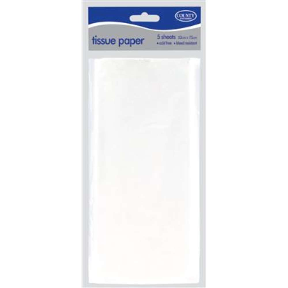 10 Sheet Tissue Paper 50x75cm White - Tiger Feet Ireland