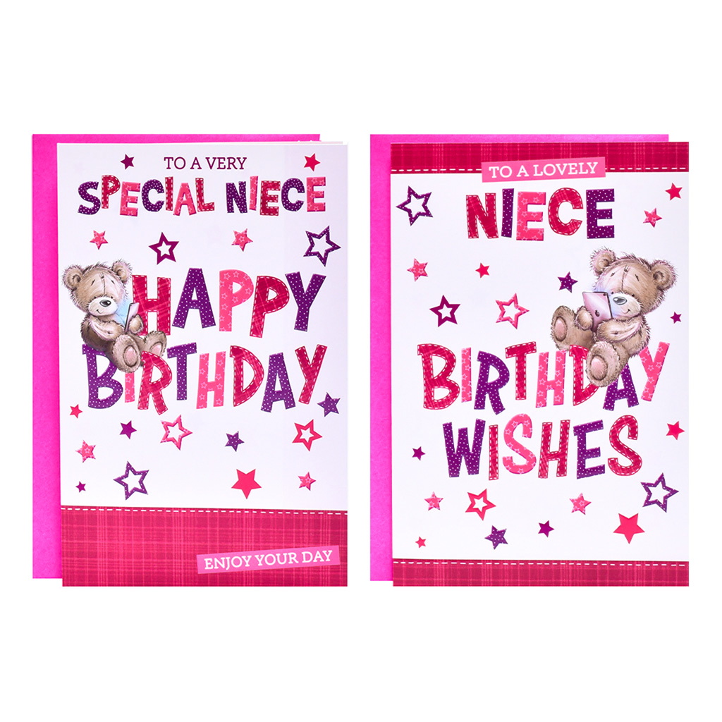 12pk Cards C50 Birthday Niece - Tiger Feet Ireland