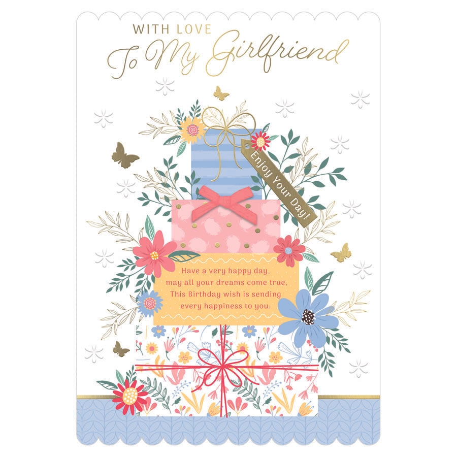6pk Cards C90 Birthday Girlfriend - Tiger Feet Ireland