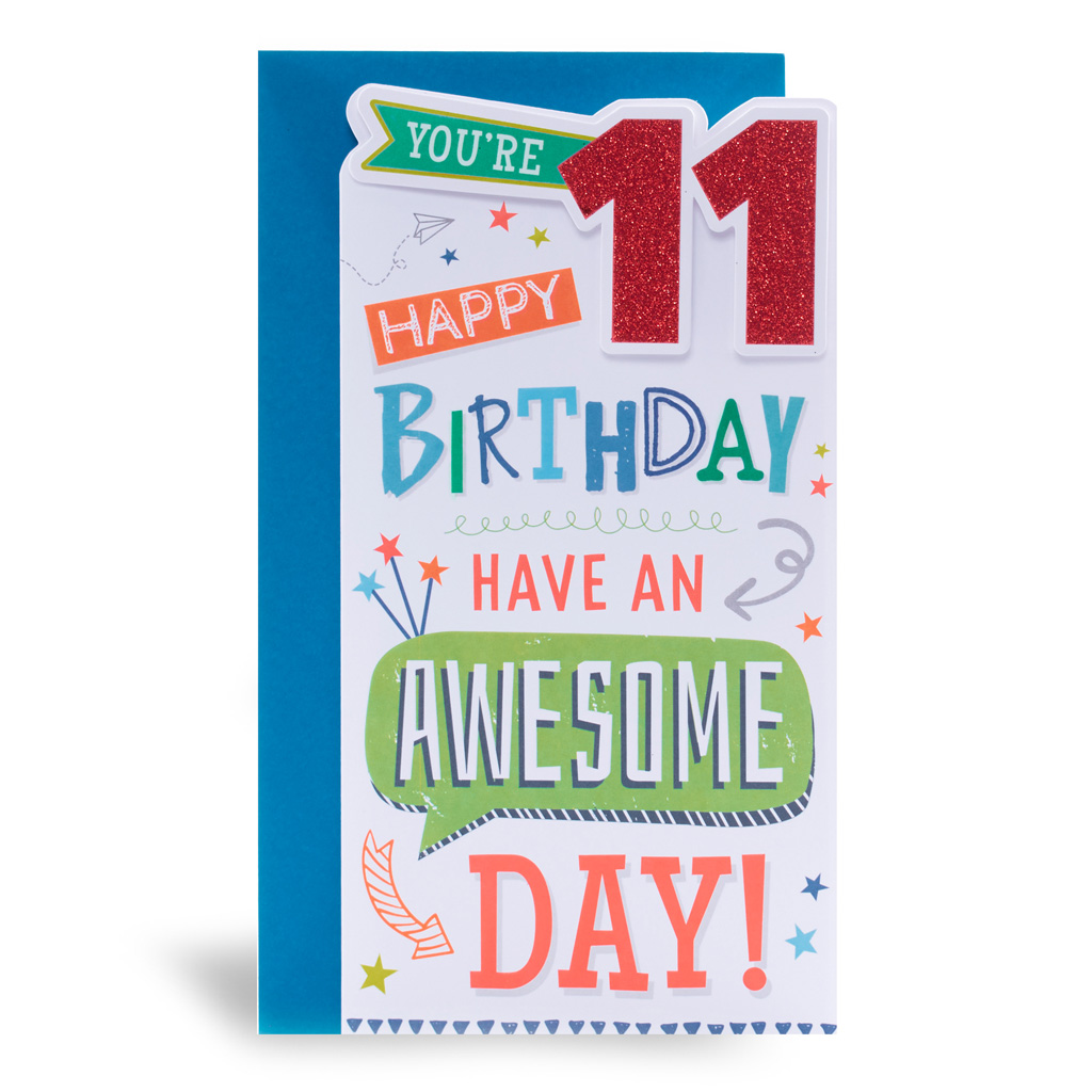 6pk Cards C55 Birthday Age 11 - Tiger Feet Ireland