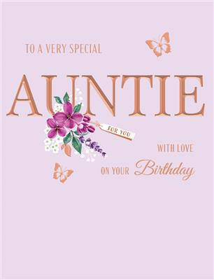 6pk Cards C50 Birthday Auntie - Tiger Feet Ireland