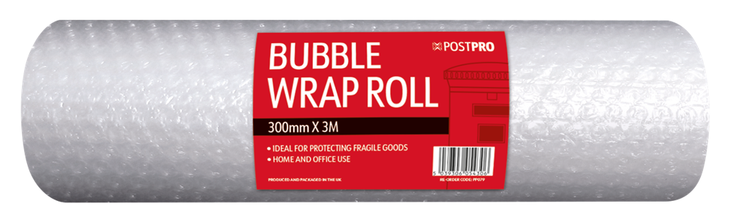 Bubble Wrap Roll Small 300mmx3m BGC Label - Tiger Feet Ireland