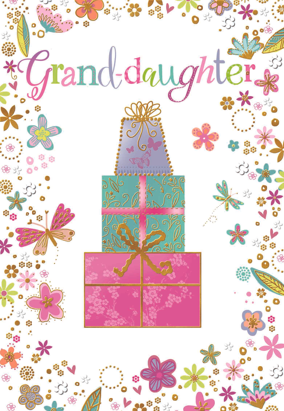 6pk Cards C50 Birthday Grand Daughter - Tiger Feet Ireland
