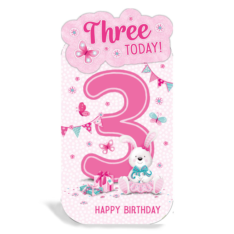 6pk Cards C55 Birthday Age 3 - Tiger Feet Ireland