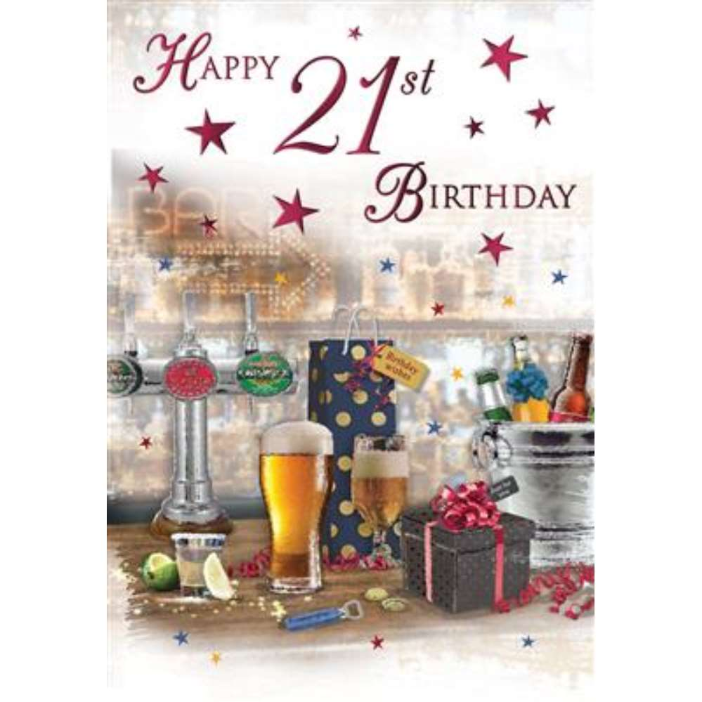 6pk Cards C75 Birthday Age 21 - Tiger Feet Ireland
