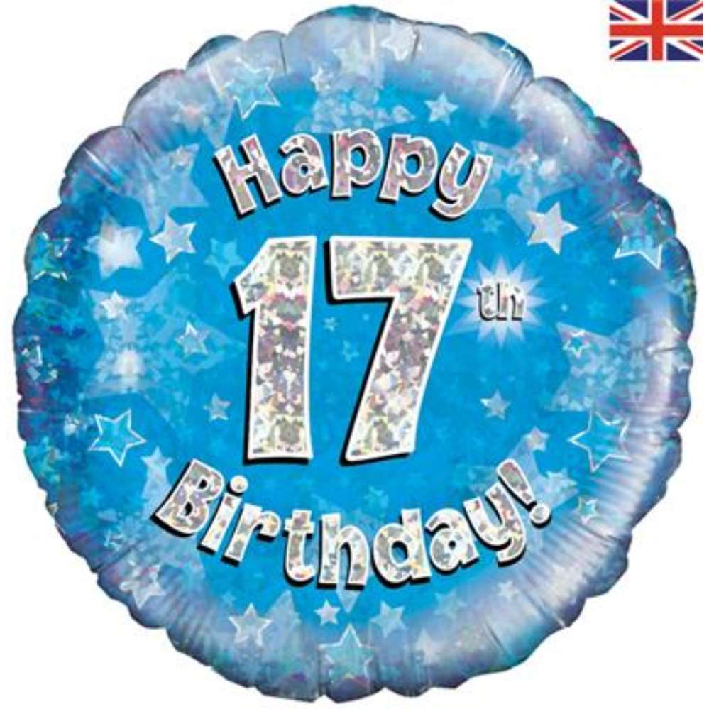 Foil Balloon 18" Round Age 17 - Tiger Feet Ireland