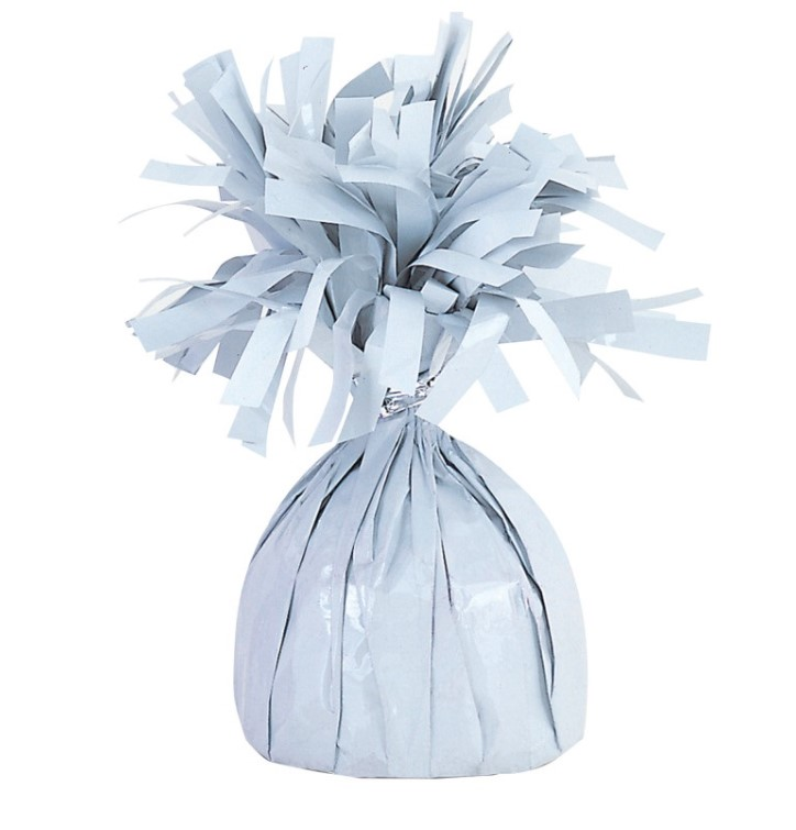 12pk Foil Balloon Weights White - Tiger Feet Ireland