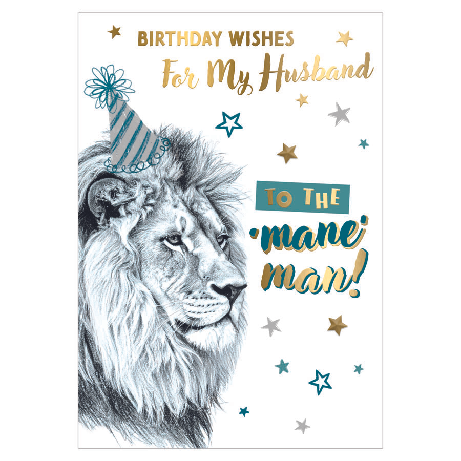 6pk Cards C90 Birthday Husband - Tiger Feet Ireland