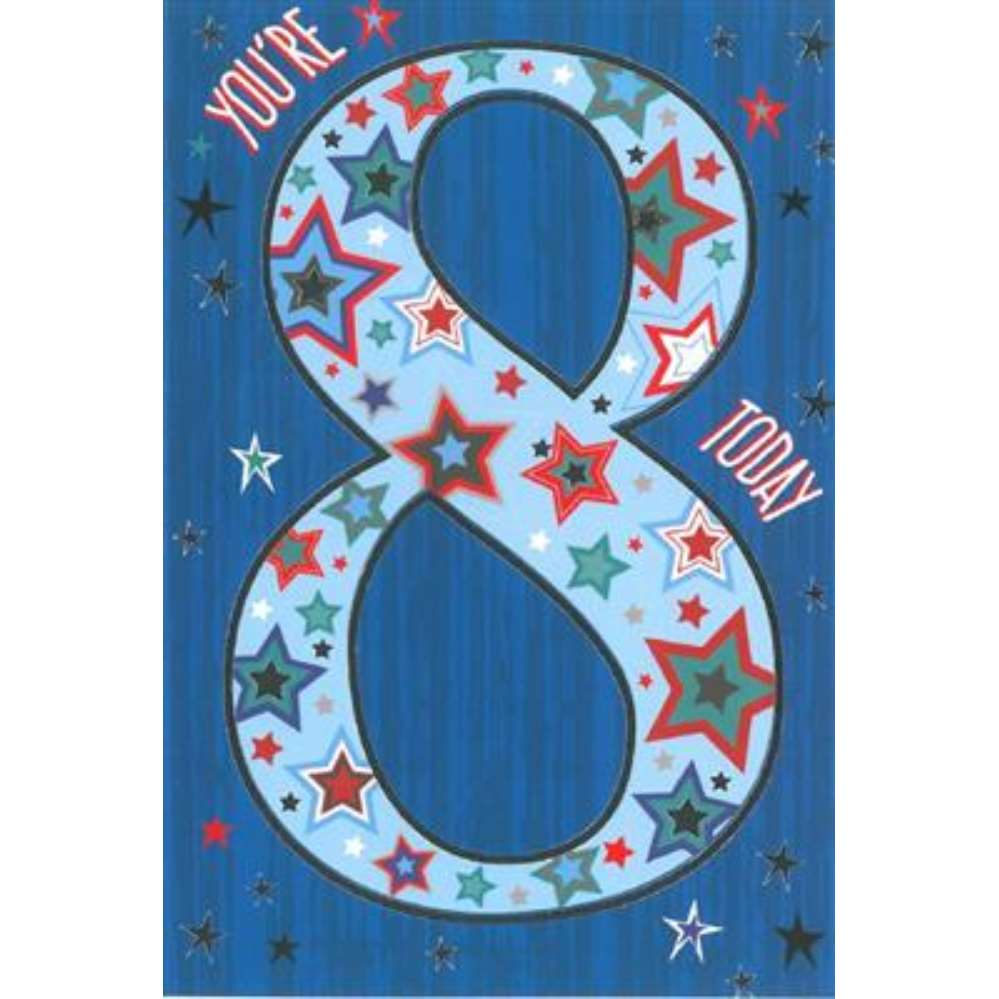 6pk Cards C50 Birthday Age 8 - Tiger Feet Ireland