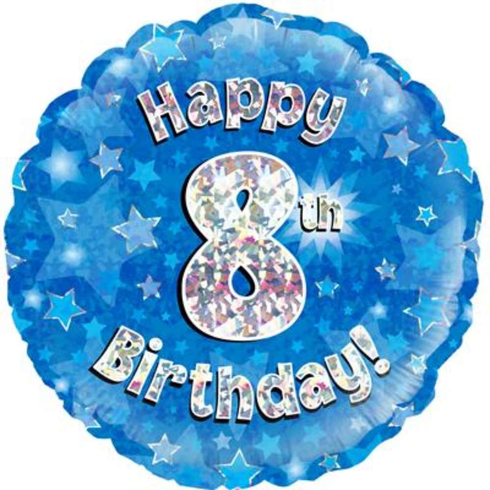 Foil Balloon 18" Round Age 8 - Tiger Feet Ireland