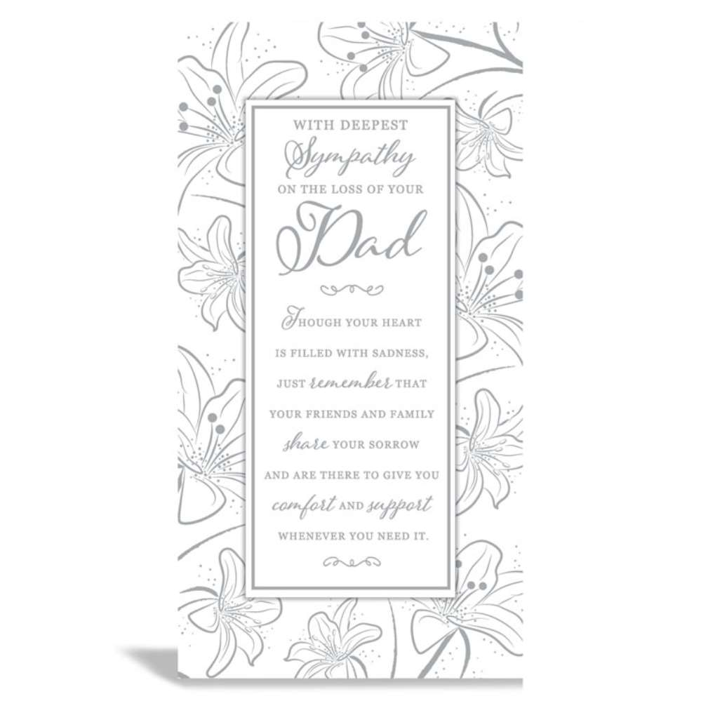 6pk Cards C55 Sympathy Loss Of Dad - Tiger Feet Ireland