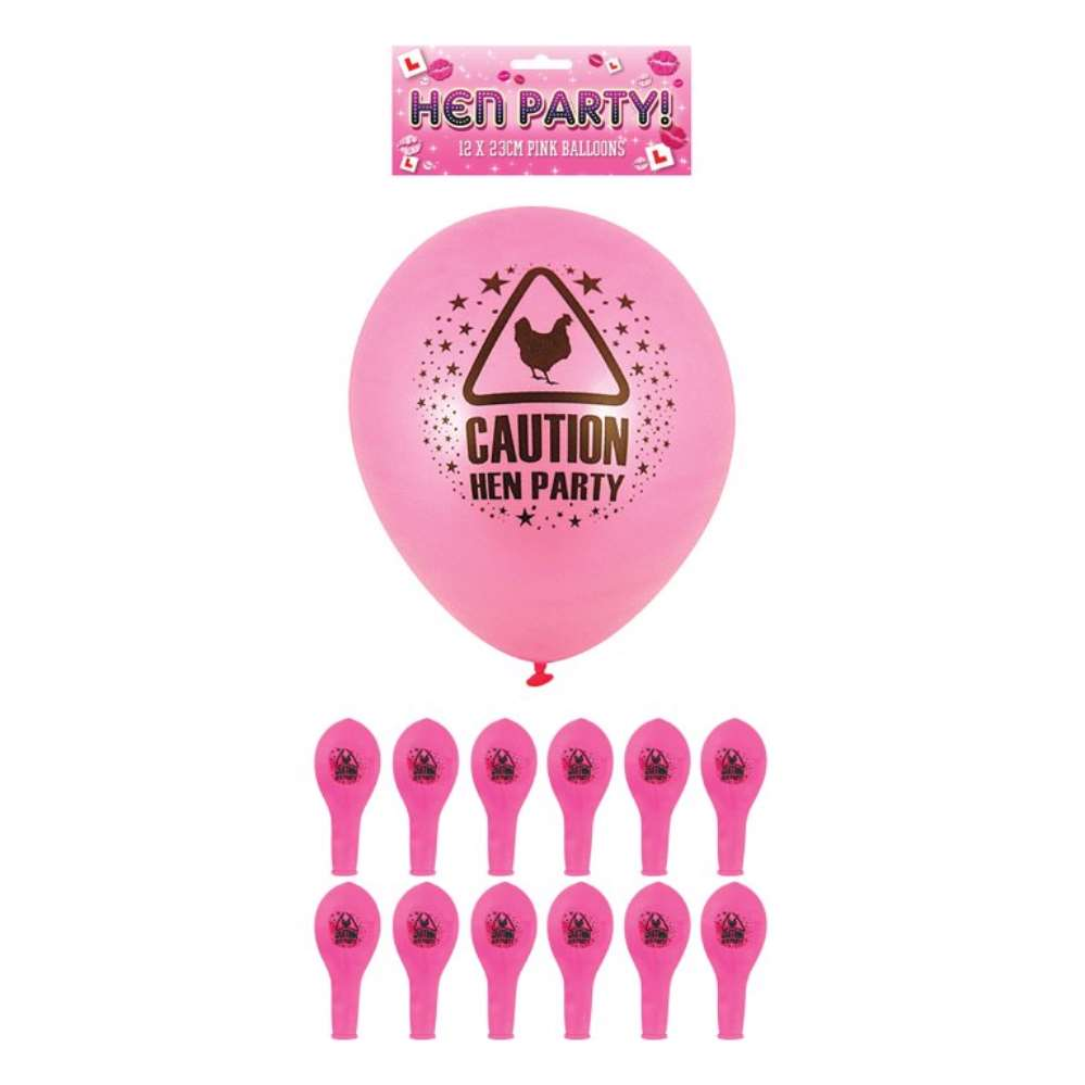 15ct Latrex Balloons 9" Round Hen Party - Tiger Feet Ireland