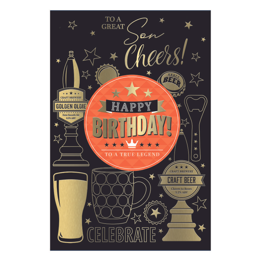 6pk Cards C75 Birthday Son - Tiger Feet Ireland
