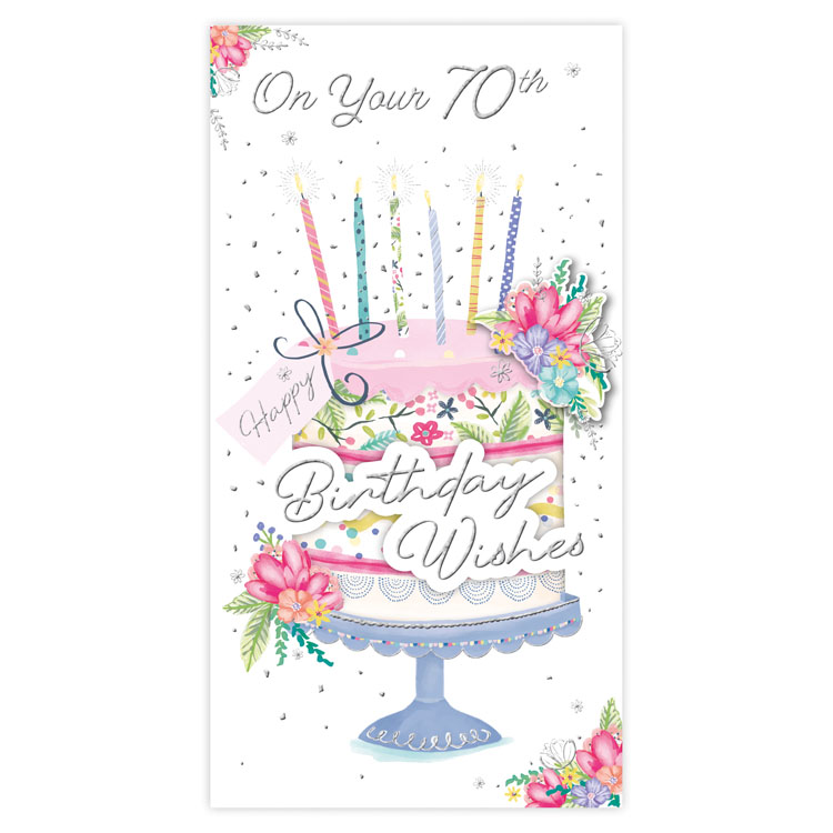 6pk Cards C55 Birthday Age 70 - Tiger Feet Ireland