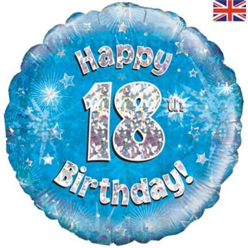 Foil Balloon 18" Round Age 18 - Tiger Feet Ireland