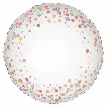 Foil Balloon 18" Sparkle Fizz Rose Gold Birthday - Tiger Feet Ireland