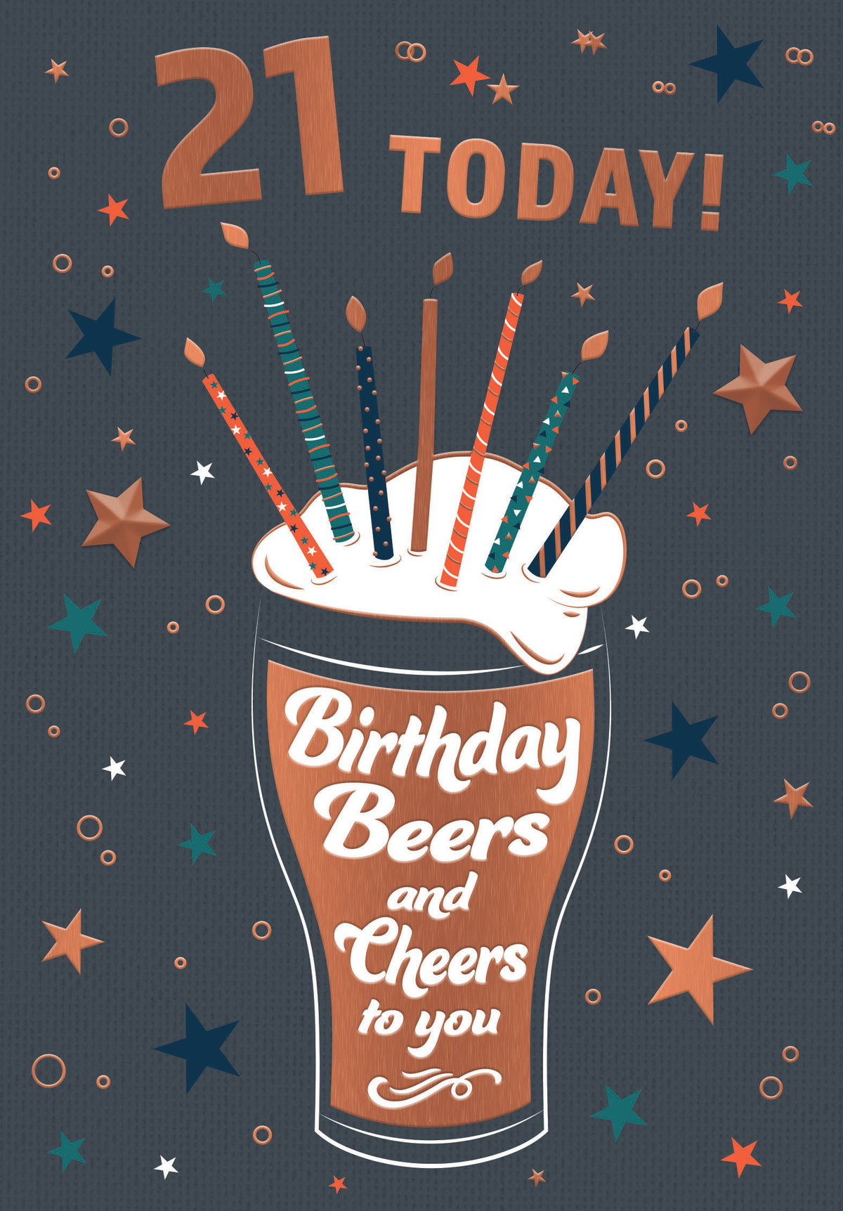 6pk Cards C50 Birthday Age 21 - Tiger Feet Ireland