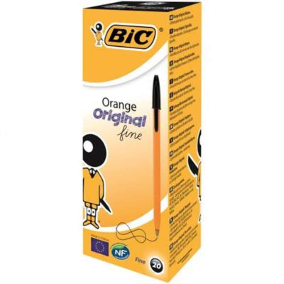 20pk BIC Orange Fine Black - Tiger Feet Ireland
